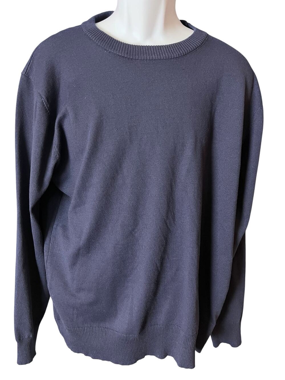 Coofandy Men’s Navy Blue Sweater XL Crew Neck Comfy Cozy Workwear Cabincore